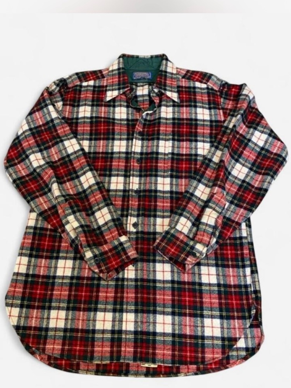 Pendleton Virgin Wool Quilt Lined Plaid Button Down USA Made Size Medium - Picture 5 of 7